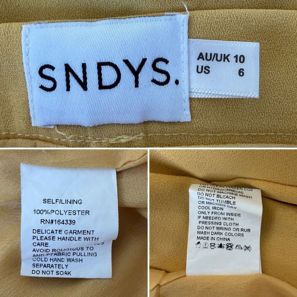 Sndys Zanita Skirt and Top Set in Yellow Size 6 - Picture 9 of 12